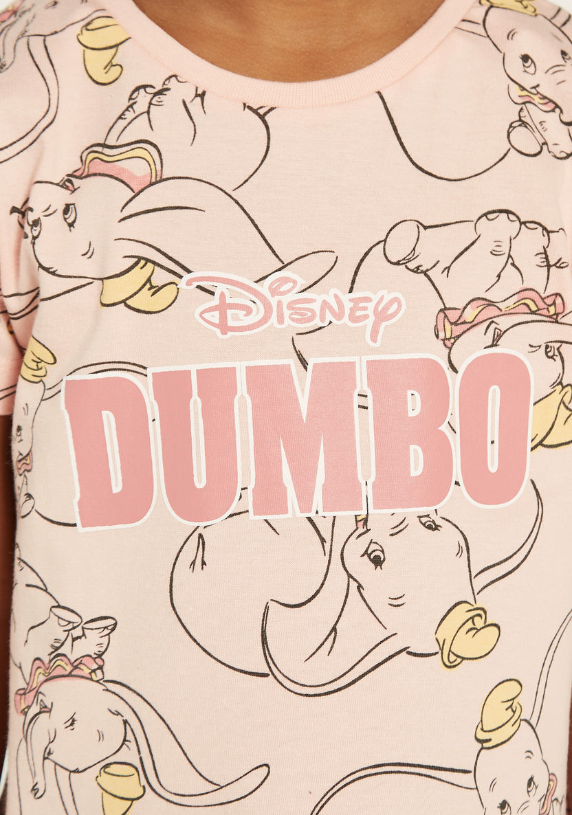 Disney Dumbo Print Night Dress with Short Sleeves-Nightwear-image-2