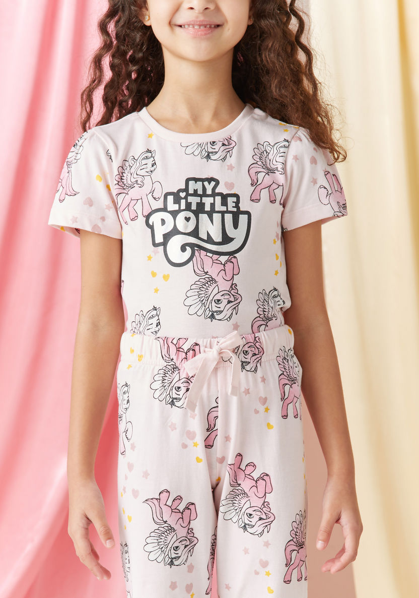 Hasbro My Little Pony Print T-shirt and Pyjama Set-Pyjama Sets-image-3