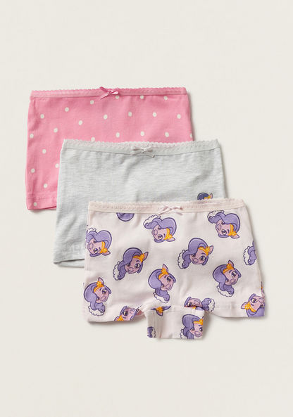 Hasbro My Little Pony Print Boxers with Elasticated Waistband - Set of 3-Panties-image-0