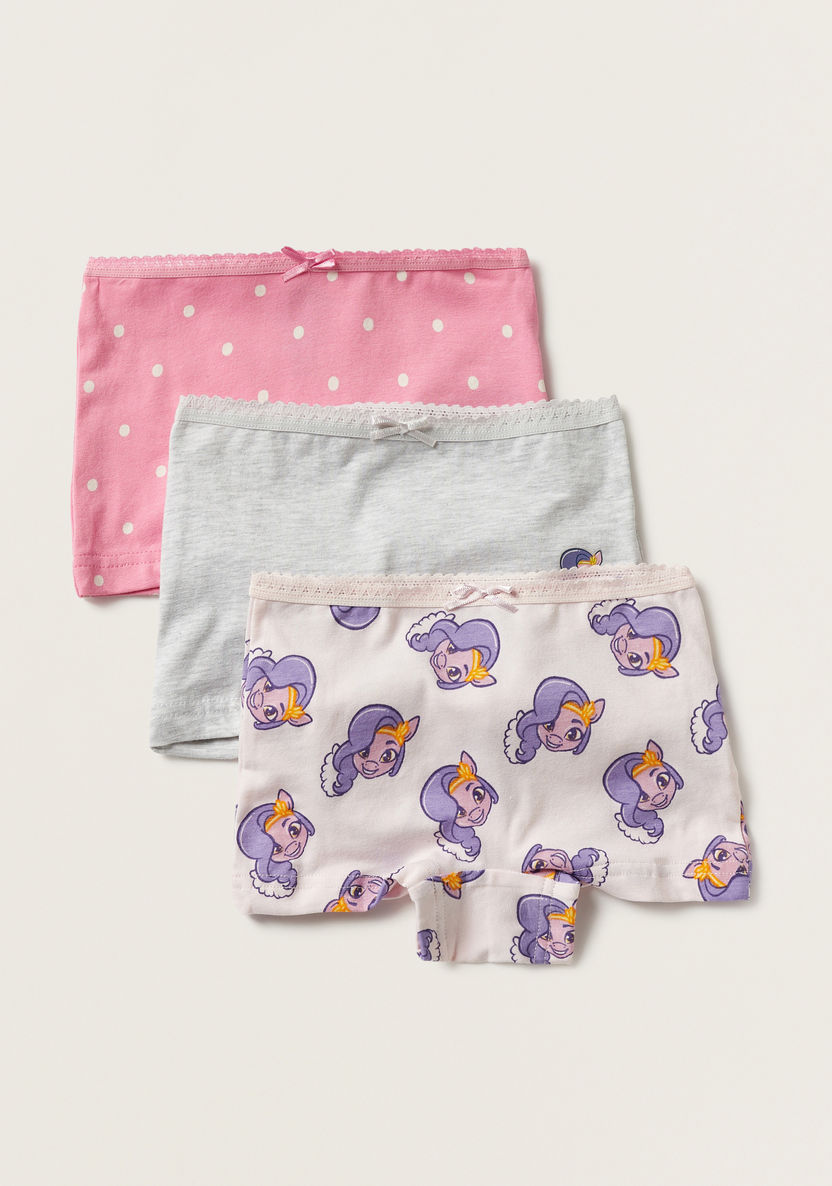 Hasbro My Little Pony Print Boxers with Elasticated Waistband - Set of 3-Panties-image-0