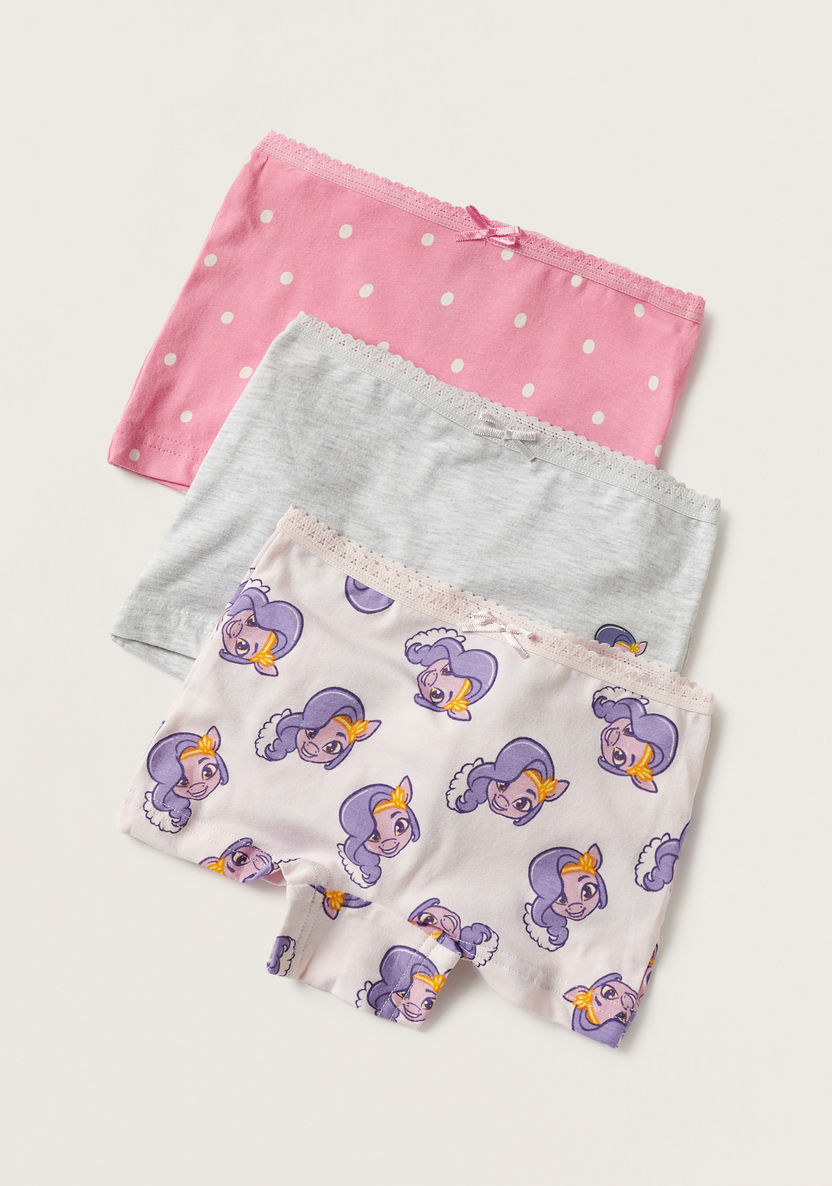 Hasbro My Little Pony Print Boxers with Elasticated Waistband - Set of 3-Panties-image-1