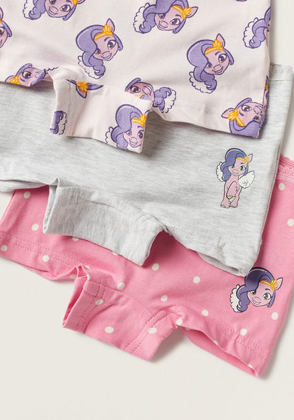 Hasbro My Little Pony Print Boxers with Elasticated Waistband - Set of 3-Panties-image-3