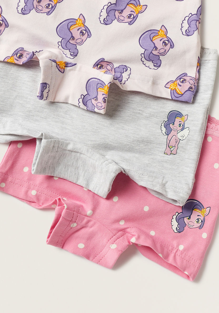 Hasbro My Little Pony Print Boxers with Elasticated Waistband - Set of 3-Panties-image-3