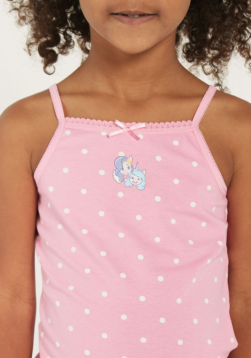 Hasbro My Little Pony Print Camisole with Scallop Trim and Bow - Set of 3-Vests-image-2