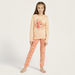Juniors Floral Print Long Sleeves T-shirt and Pyjama Set-Nightwear-thumbnailMobile-0