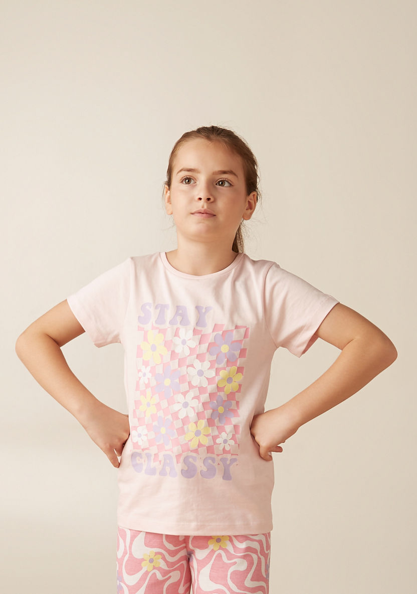 Juniors Printed T-shirts and Pyjamas - Set of 2-Nightwear-image-1