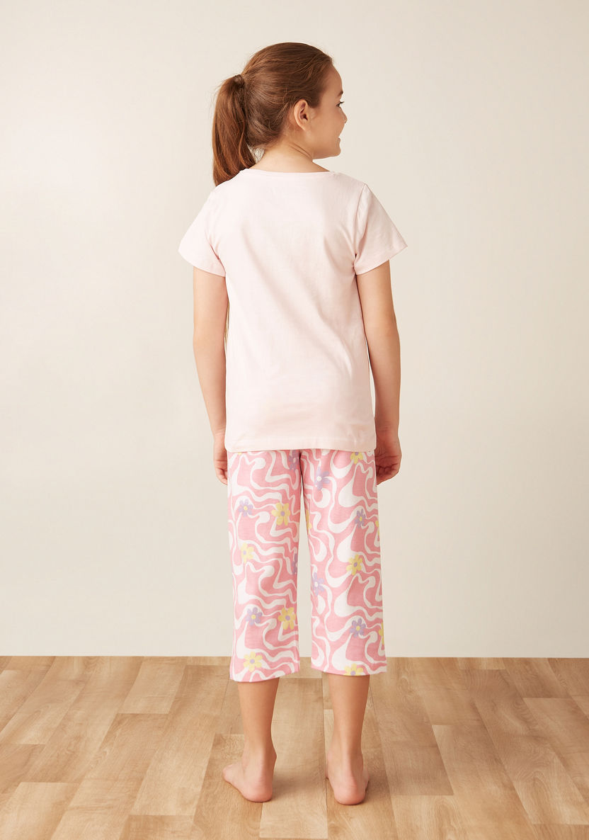 Juniors Printed T-shirts and Pyjamas - Set of 2-Nightwear-image-3