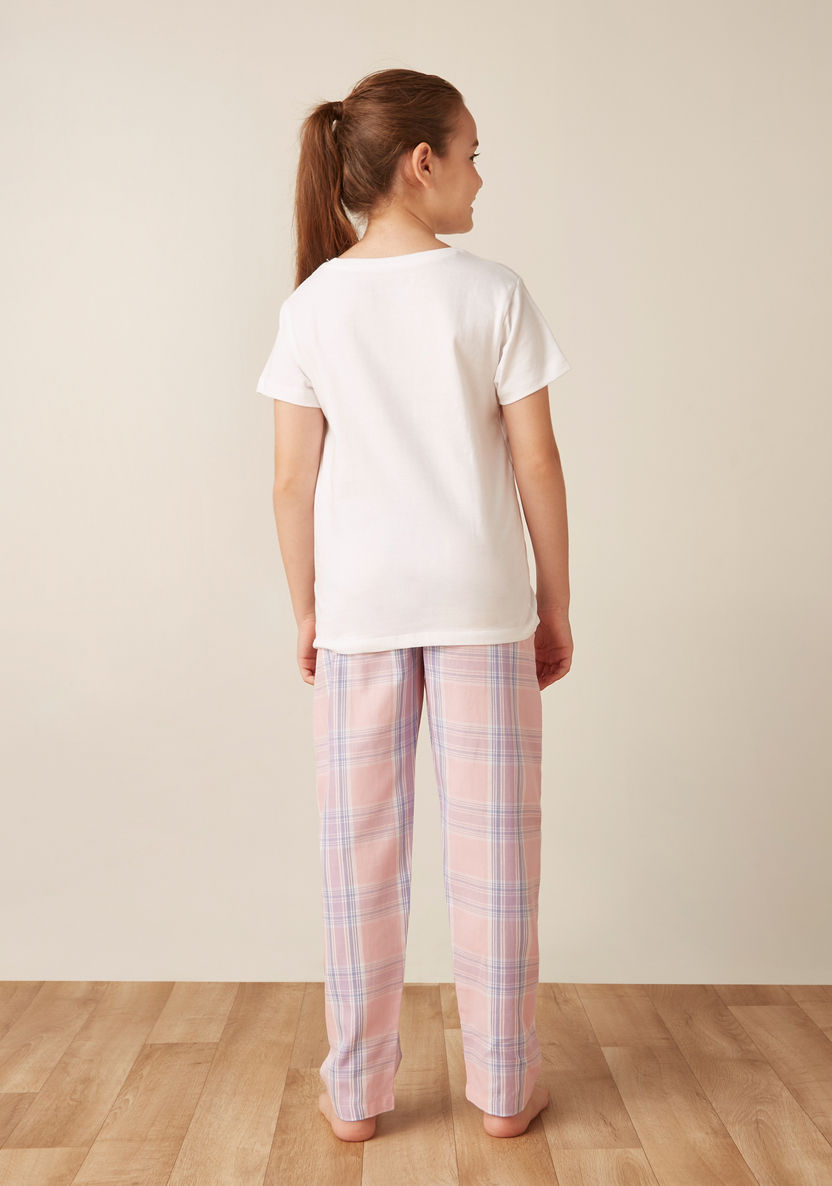 Juniors Printed T-shirt and Pyjama Set-Nightwear-image-3