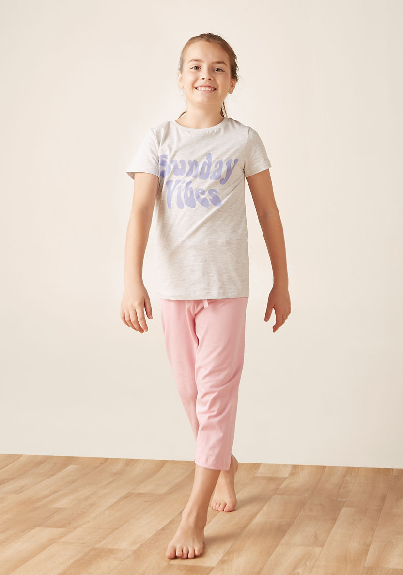 Juniors Printed T-shirts and Pyjamas - Set of 3-Nightwear-image-5