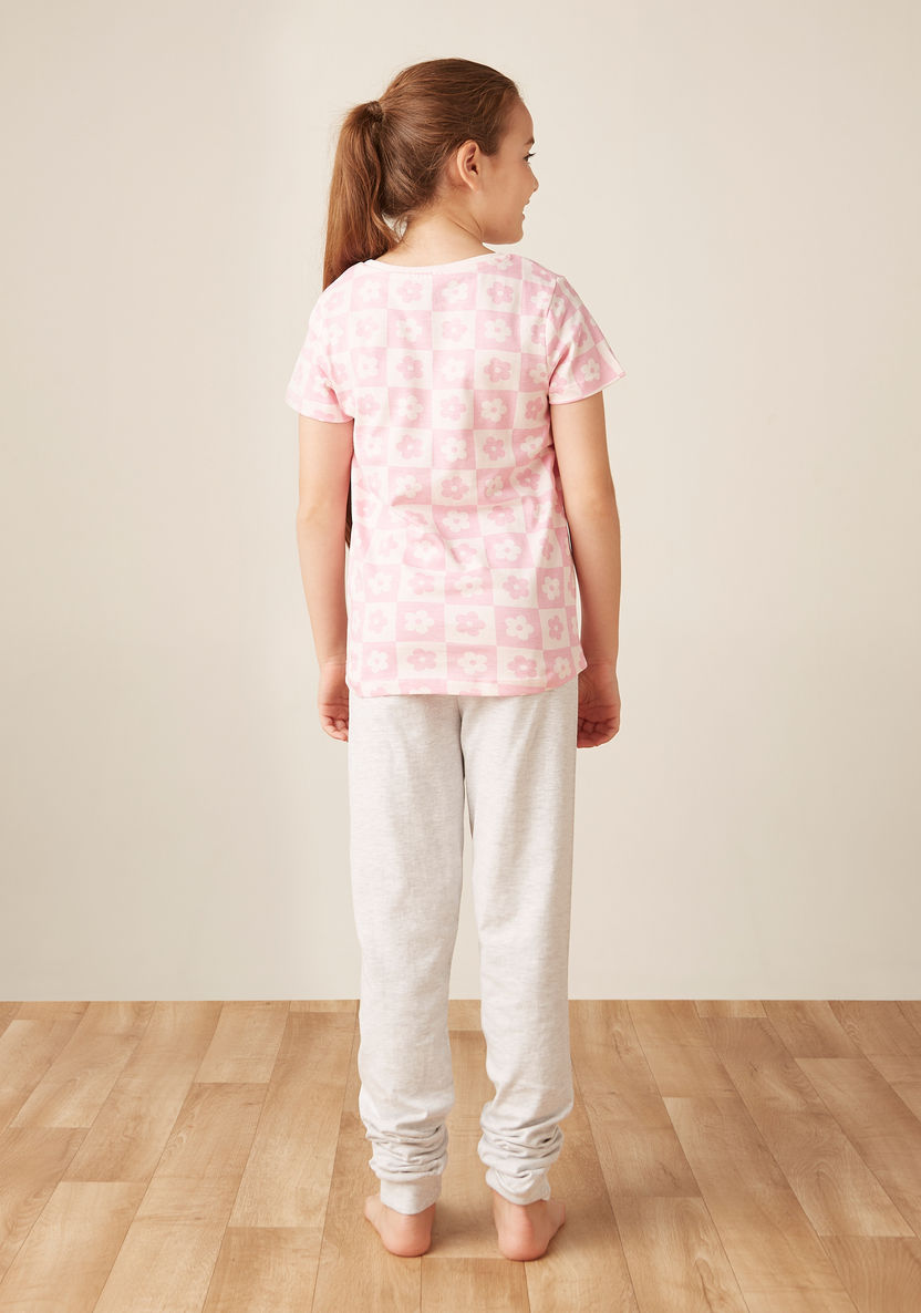Juniors Printed T-shirts and Pyjamas - Set of 3-Nightwear-image-8
