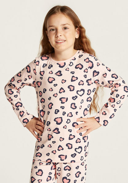 Juniors 6-Piece Printed T-shirt with Shorts and Pyjama Set-Nightwear-image-2