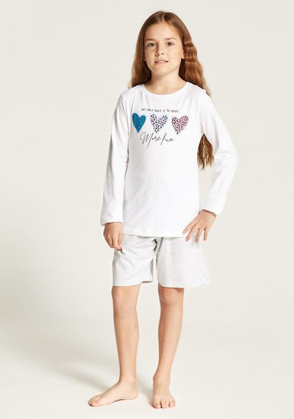 Juniors 6-Piece Printed T-shirt with Shorts and Pyjama Set-Nightwear-image-6