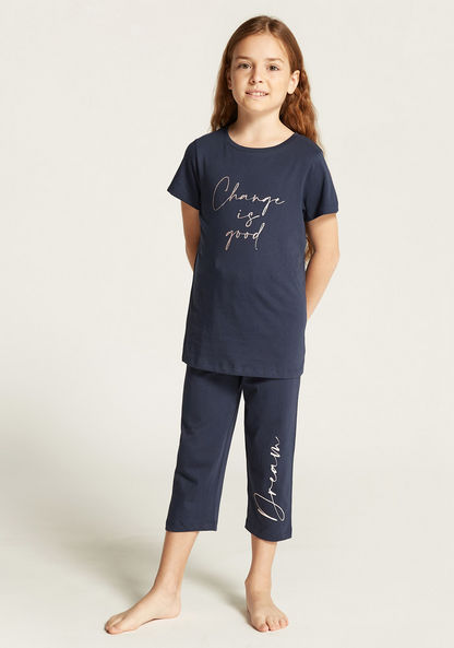 Juniors 6-Piece Printed T-shirt with Shorts and Pyjama Set-Nightwear-image-7