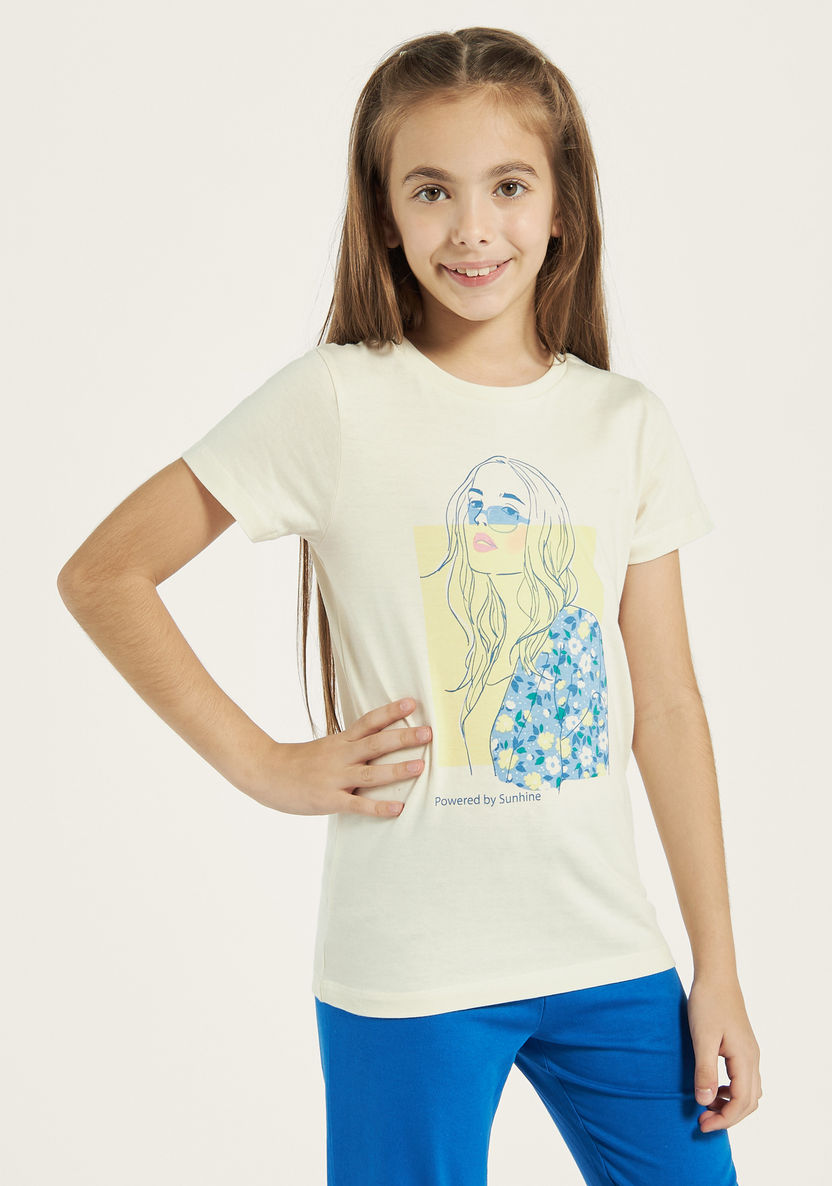 Juniors Printed T-shirts and Pyjamas - Set of 3-Nightwear-image-2