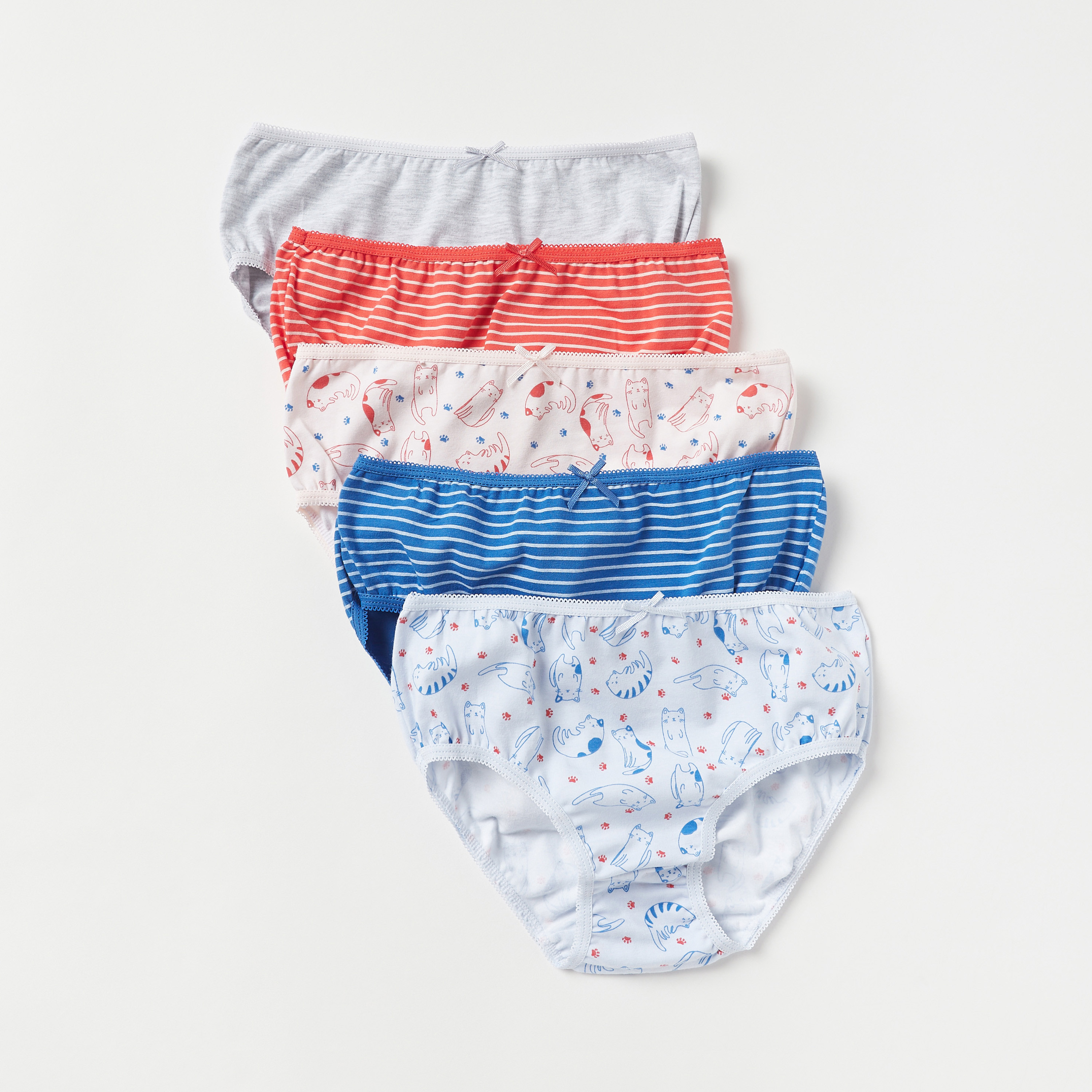 سراويل داخلية بطبعات من جونيورز - طقم من 5 قطع-girls-clothing-multipacks-image-1