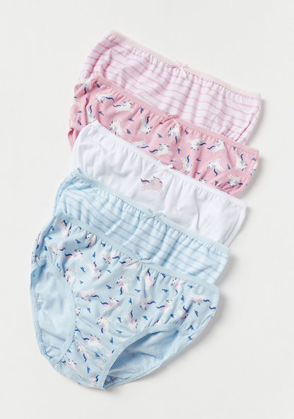 Juniors Printed Briefs - Set of 5-Panties-image-1