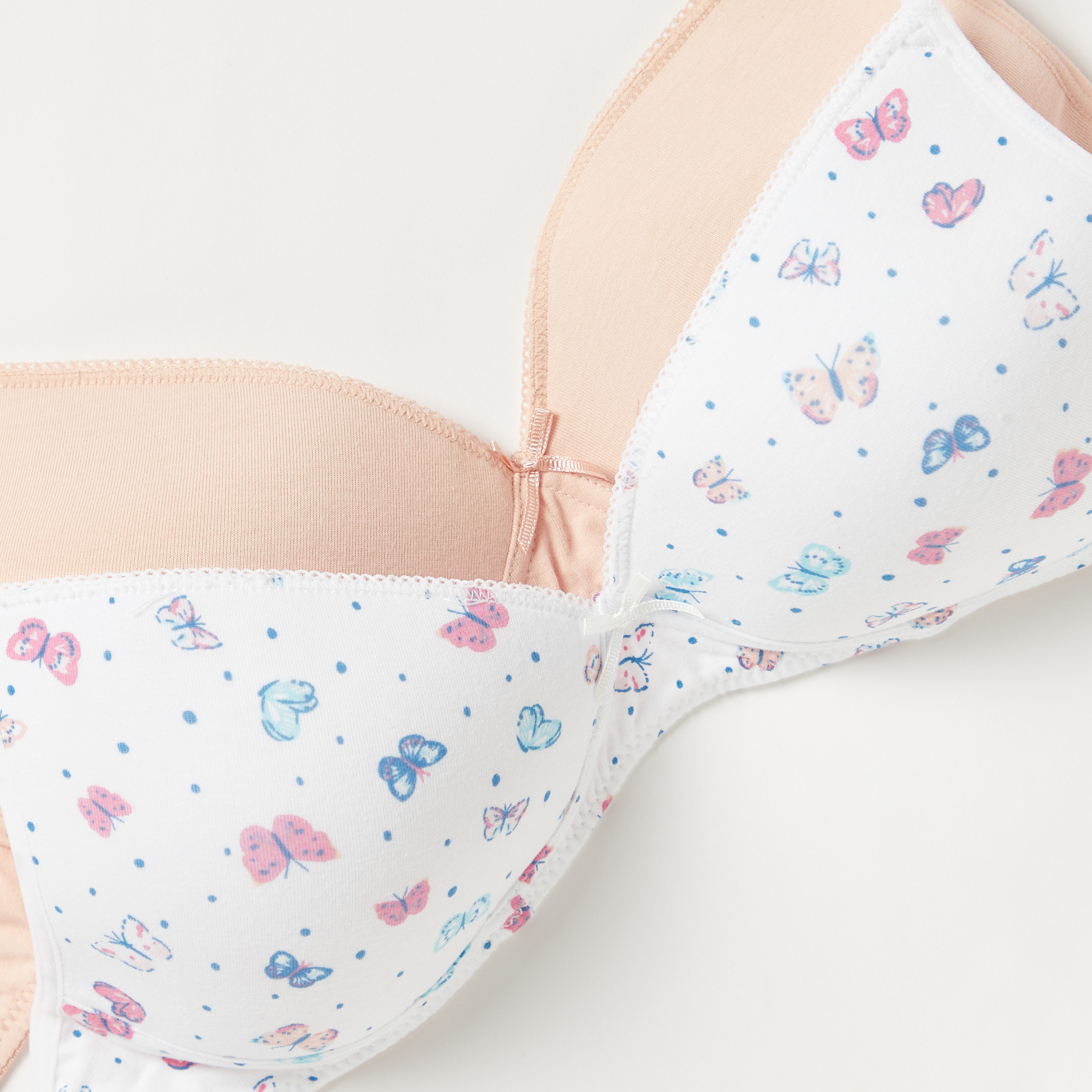 صدريّة سادة مبطّنة بخطاف إغلاق من جونيورز- طقم من قطعتين-girls-clothing-innerwear-bras-image-4