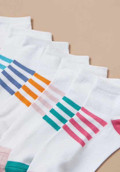 Juniors Striped Ankle Length Socks - Set of 7-Socks-image-2