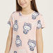 Sanrio All-Over Hello Kitty Print Night Dress with Short Sleeves-Nightwear-thumbnailMobile-2