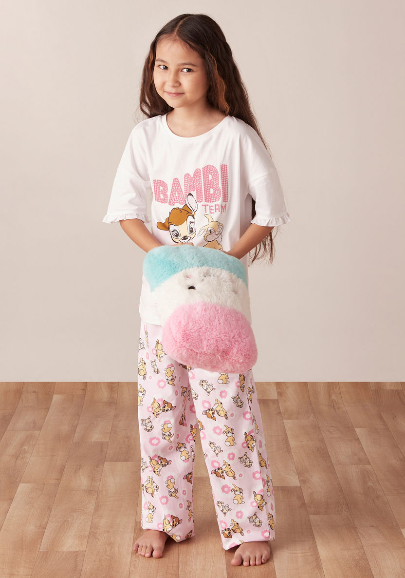 Disney Bambi Print Short Sleeves T-shirt and Pyjama Set-Nightwear-image-0