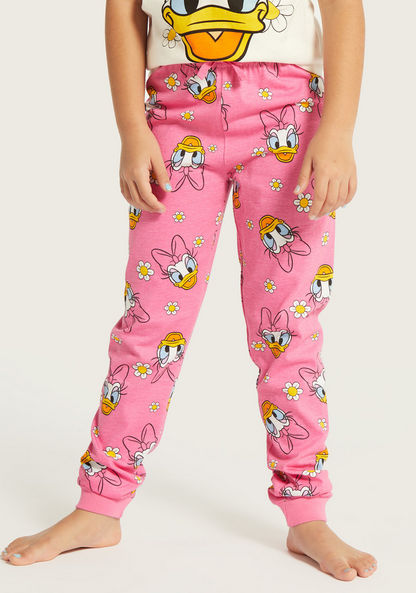 Disney Daisy Duck Glitter Print T-shirt and Pyjama Set-Nightwear-image-2