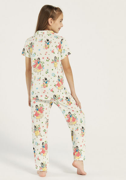 Disney All-Over Snow White Print Shirt and Elasticated Pyjama Set-Nightwear-image-4