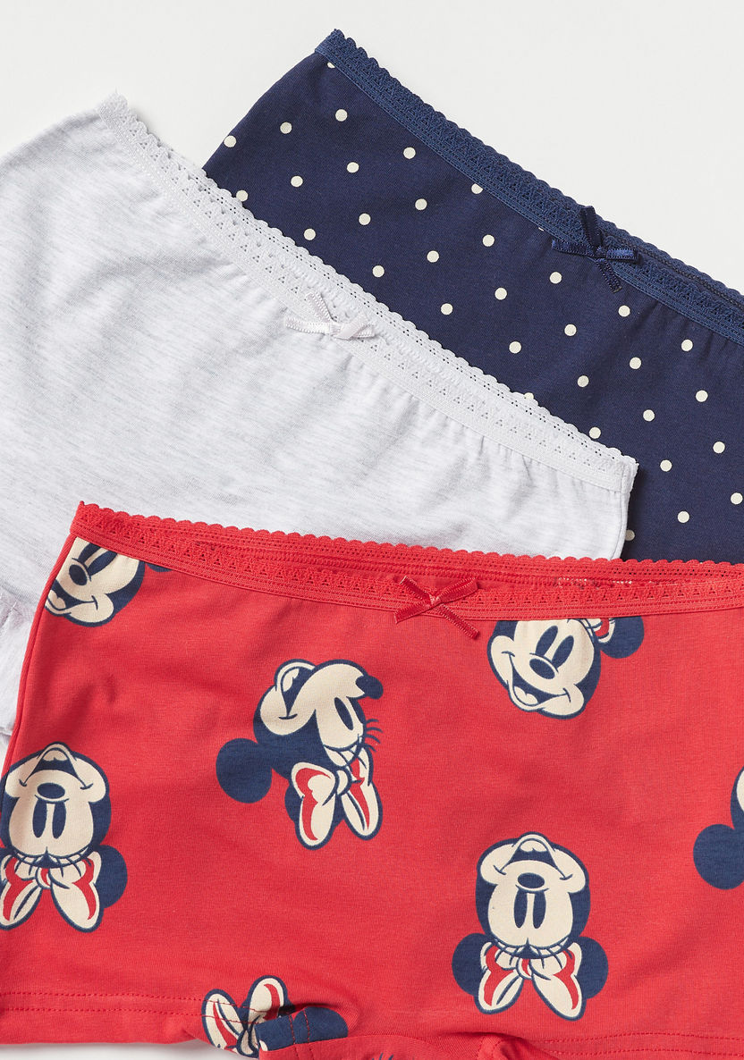 Disney Minnie Mouse Print Boxers - Set of 3-Panties-image-2
