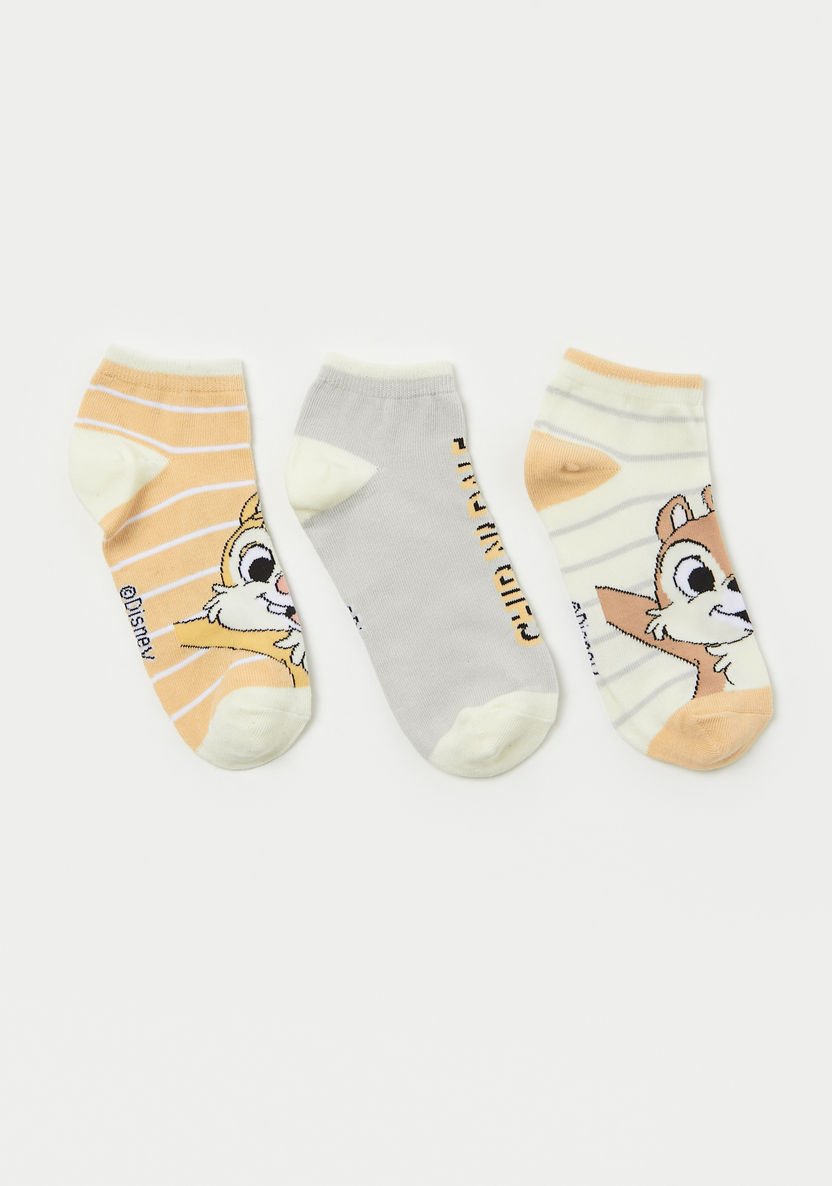 Disney Chip N Dale Print Socks - Set of 3-Socks-image-0