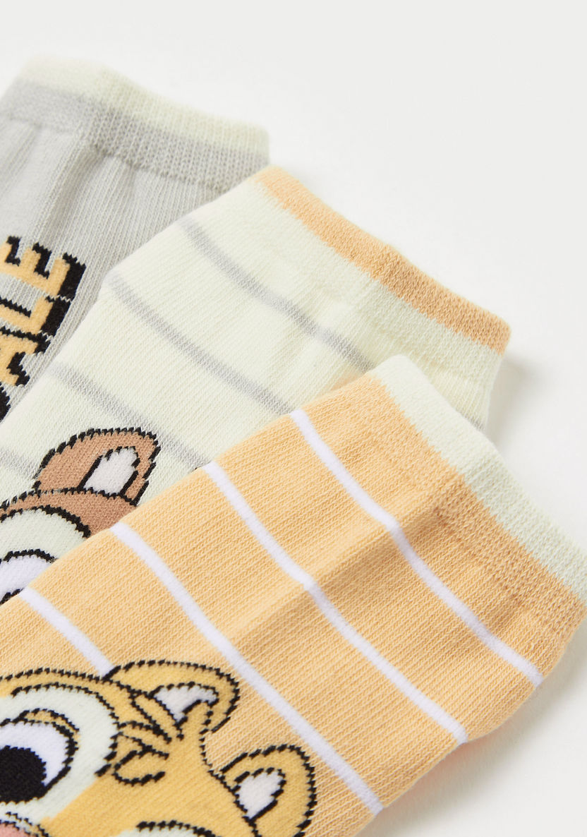 Disney Chip N Dale Print Socks - Set of 3-Socks-image-3