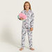 Snoopy Print Long Sleeves Shirt and Pyjama Set-Nightwear-thumbnailMobile-0