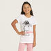 Garfield Print Round Neck T-shirt and Pyjama Set-Nightwear-thumbnail-1