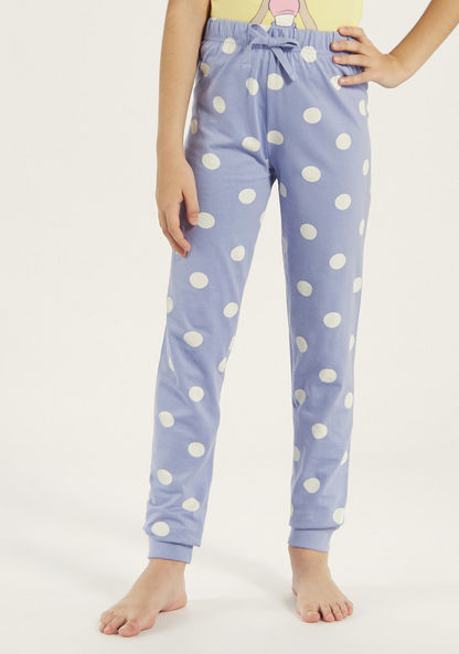 Lola Bunny Print T-shirt and Elasticated Pyjama Set-Nightwear-image-2