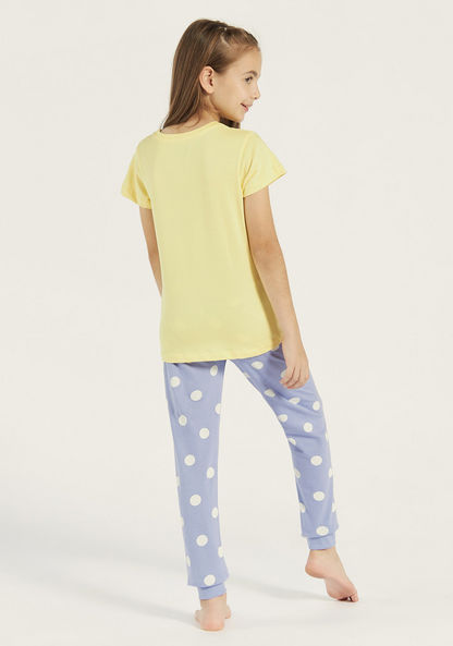 Lola Bunny Print T-shirt and Elasticated Pyjama Set-Nightwear-image-4