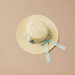 Juniors Weave Textured Hat with Floral Applique and Bow Detail-Caps-thumbnail-2