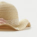 Juniors Textured Hat with Floral Applique Detail-Caps-thumbnail-3
