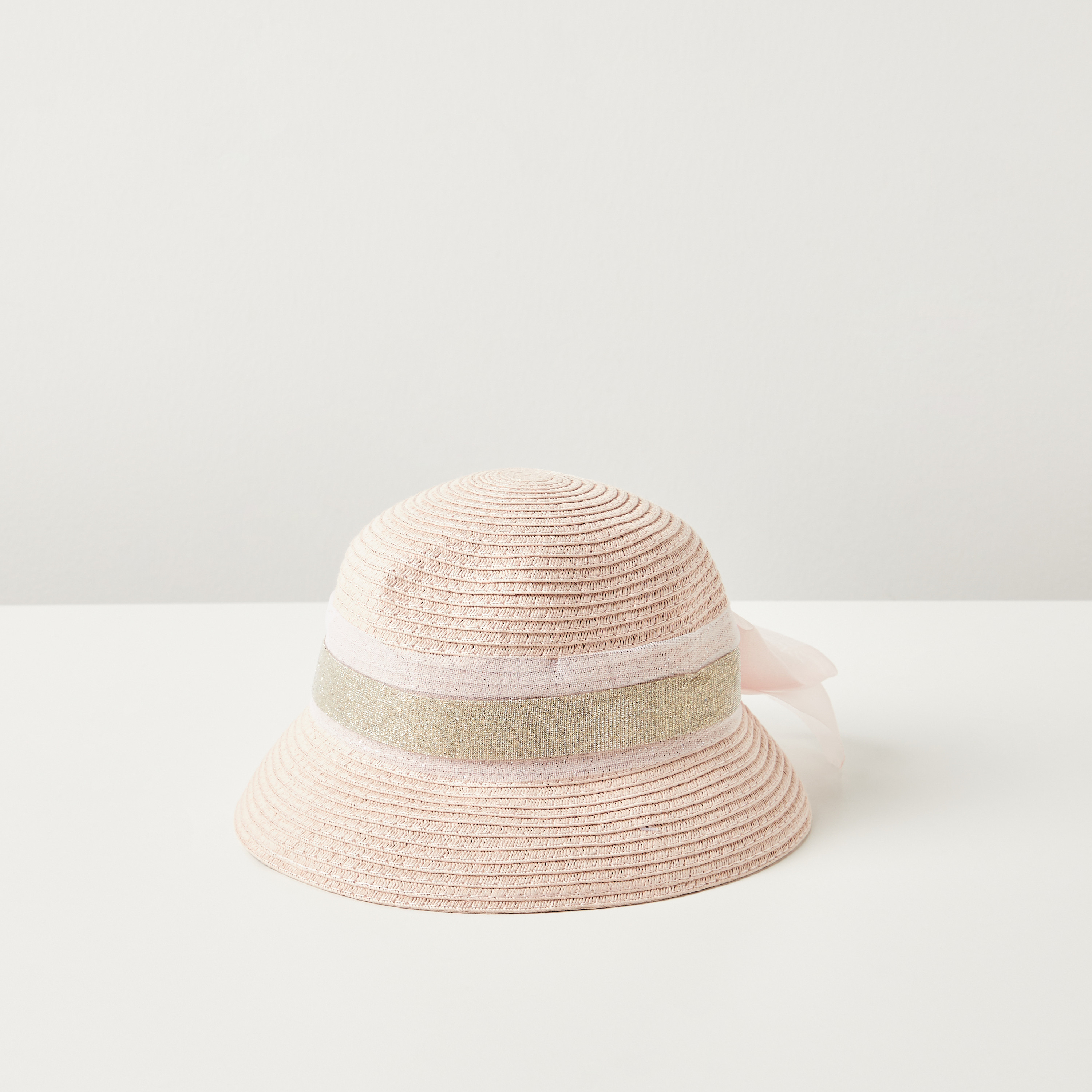 Juniors Weave Textured Hat with Bow Detail-baby-girls-accessories-caps-image-3