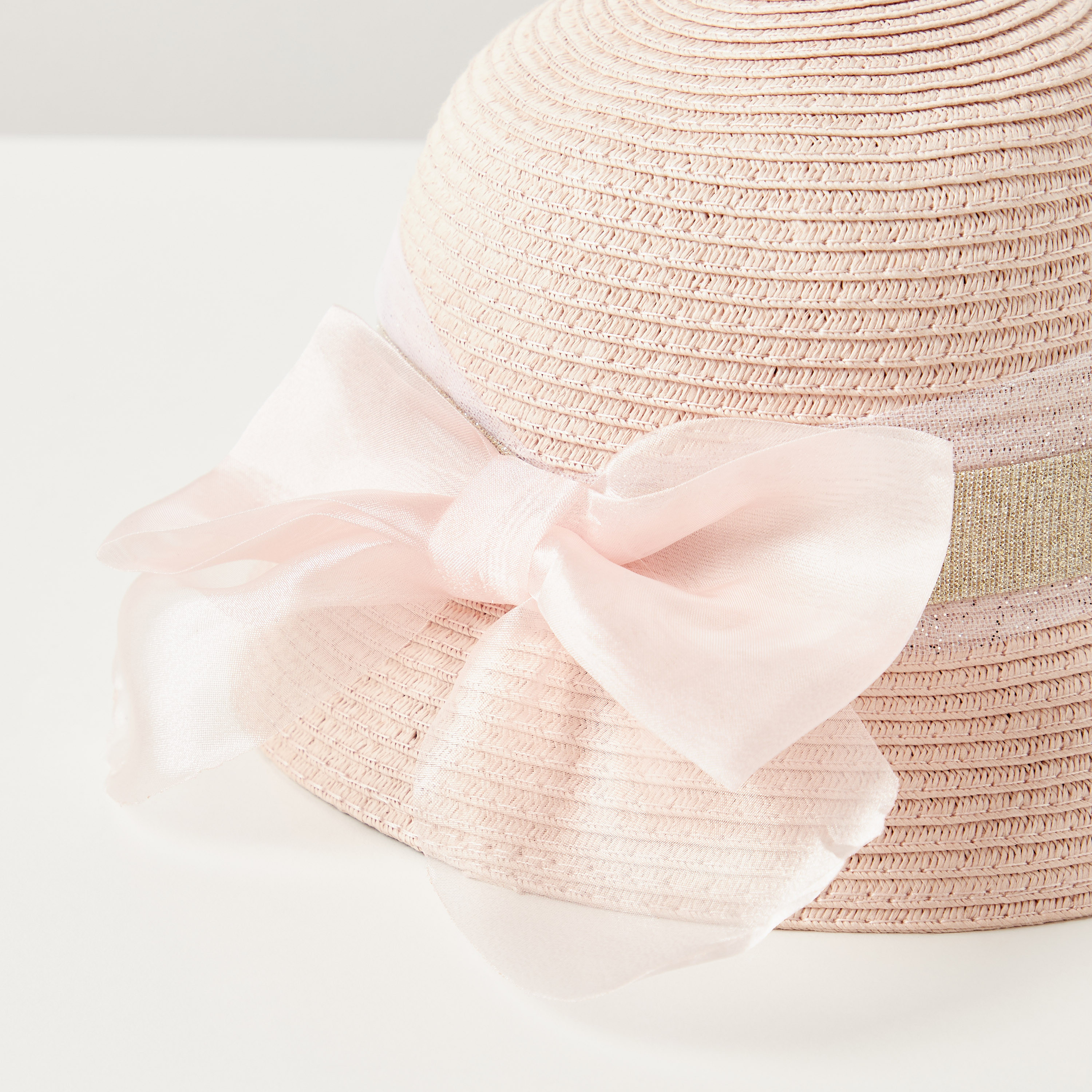 Juniors Weave Textured Hat with Bow Detail-baby-girls-accessories-caps-image-4