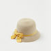 Juniors Weave Textured Hat with Bow Accent-Caps-thumbnail-0