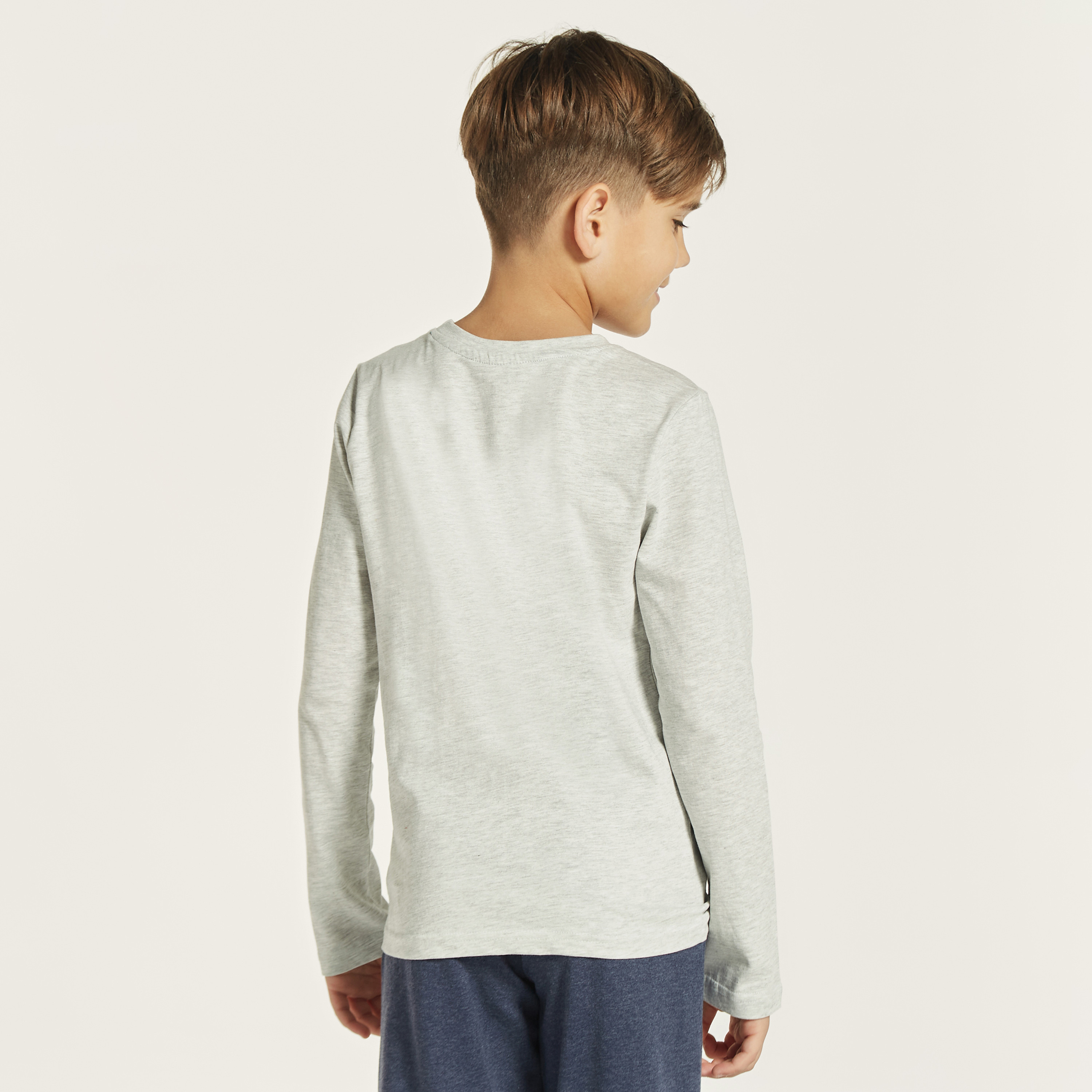 Juniors Gaming Graphic Print T-shirt with Long Sleeves-boys-clothing-tshirtsandpolos-image-4