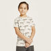 Juniors All-Over Dinosaur Print T-shirt with Short Sleeves and Crew Neck-T Shirts-thumbnailMobile-0