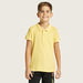 Juniors Solid Polo T-shirt with Short Sleeves-T Shirts-thumbnail-2