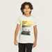 Juniors Graphic Print T-shirt with Crew Neck and Short Sleeves-T Shirts-thumbnail-0