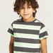 Juniors Striped T-shirt with Crew Neck and Short Sleeves-T Shirts-thumbnail-2