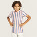 Juniors Striped T-shirt with Crew Neck and Short Sleeves-T Shirts-thumbnailMobile-0