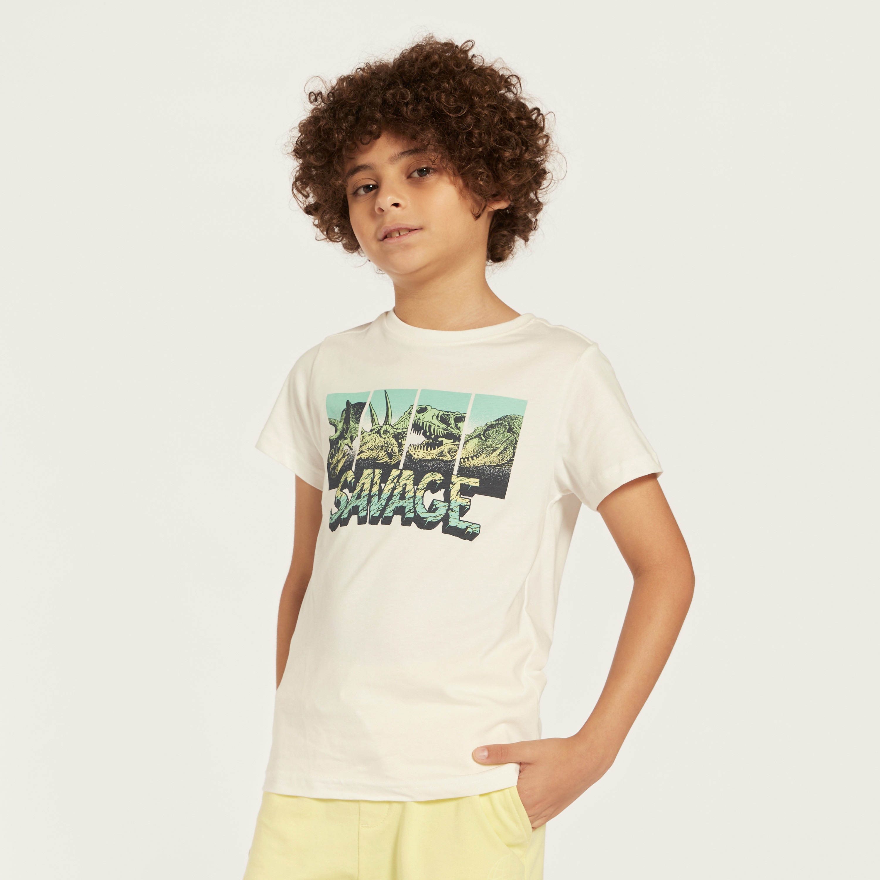 Juniors Graphic Print Crew Neck T-shirt-boys-clothing-tshirtsandpolos-image-1