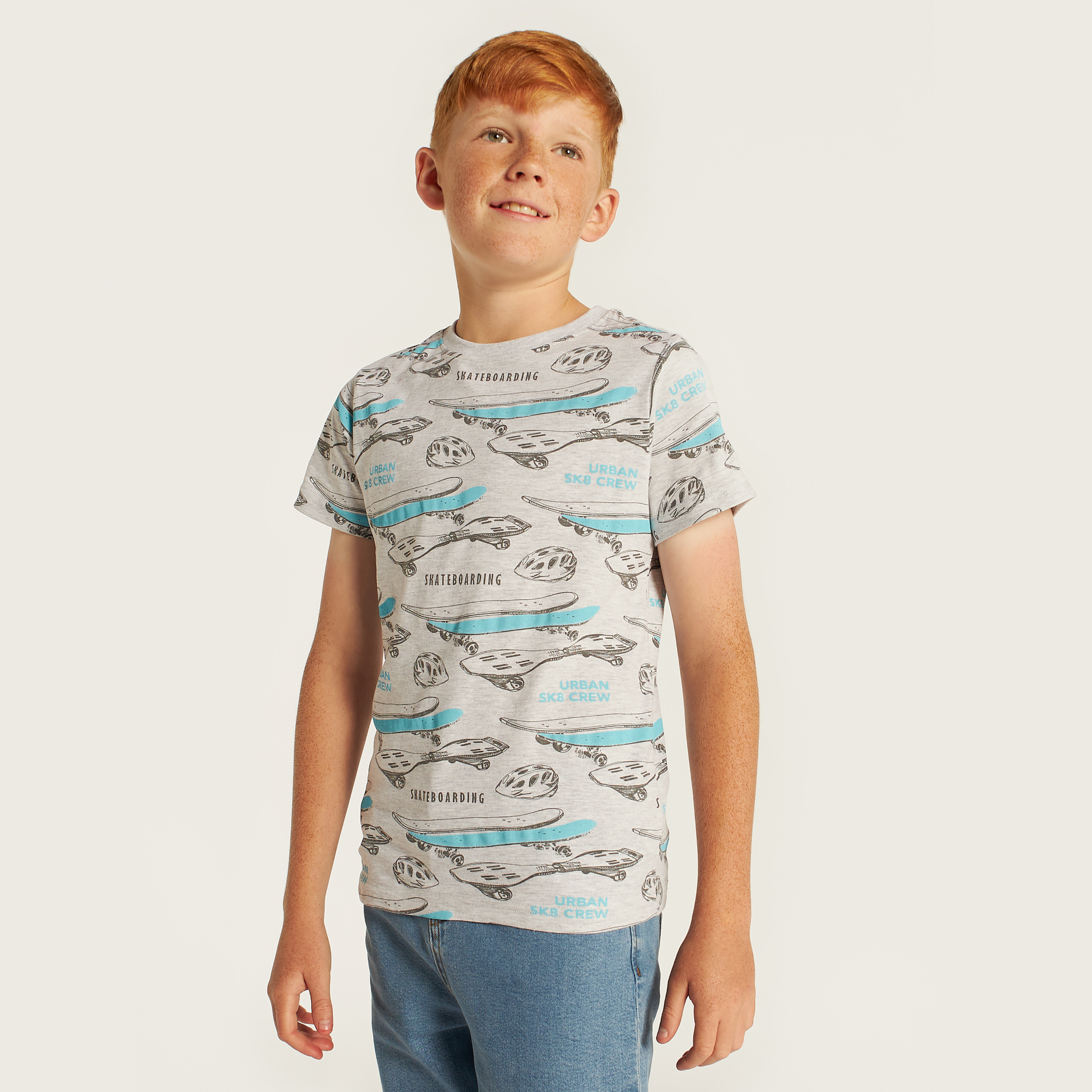 Juniors All-Over Print Crew Neck T-shirt-boys-clothing-tshirtsandpolos-image-1