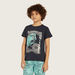 Juniors Graphic Print Crew Neck T-shirt-T Shirts-thumbnailMobile-0