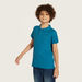 Juniors Solid Polo T-shirt with Short Sleeves-T Shirts-thumbnail-0
