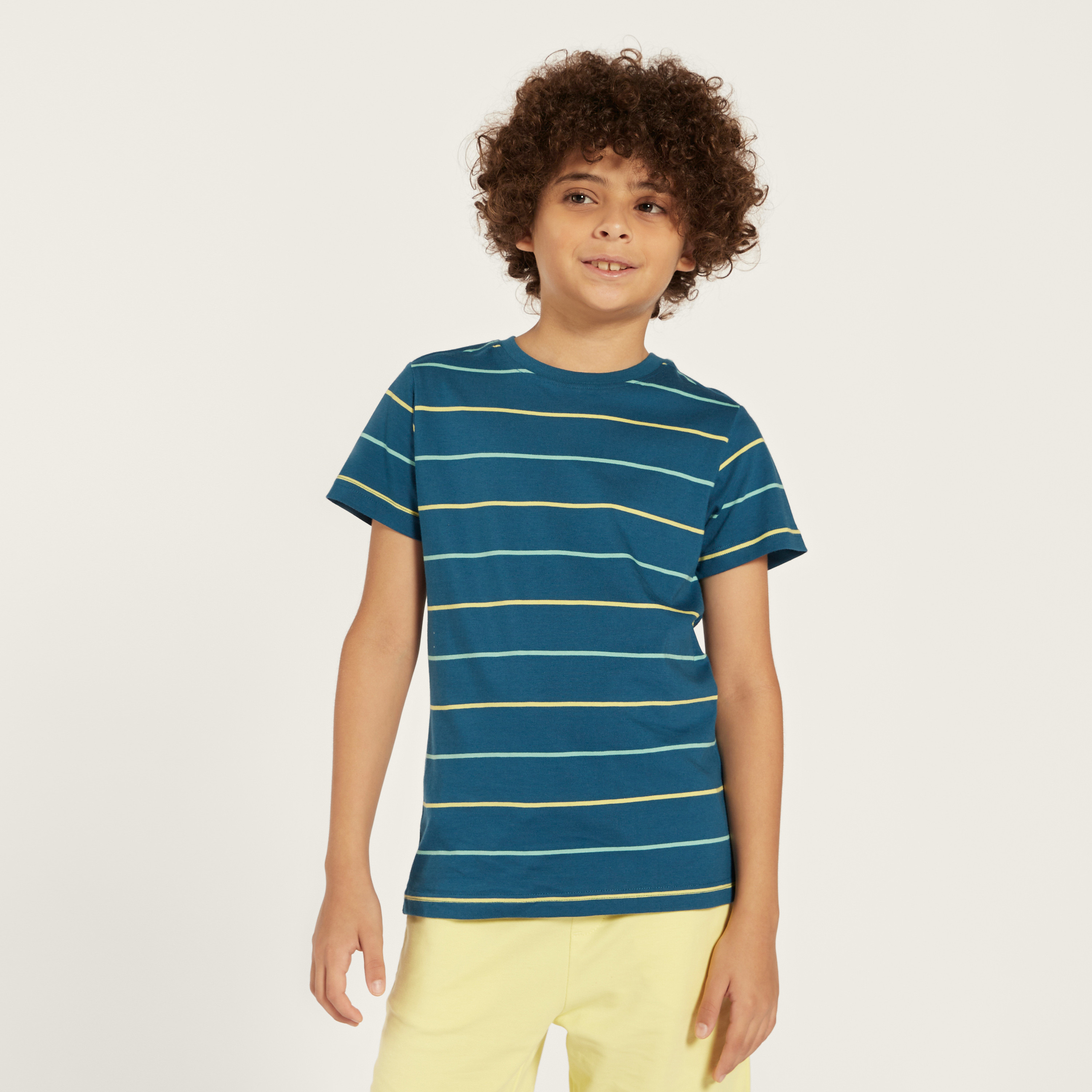 Juniors Striped Crew Neck T-shirt-boys-clothing-tshirtsandpolos-image-1