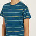 Juniors Striped Crew Neck T-shirt-T Shirts-thumbnailMobile-2